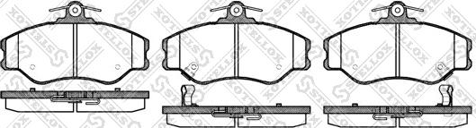 Stellox 505 002-SX - Комплект спирачно феродо, дискови спирачки vvparts.bg