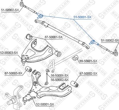 Stellox 51-50001-SX - Накрайник на напречна кормилна щанга vvparts.bg