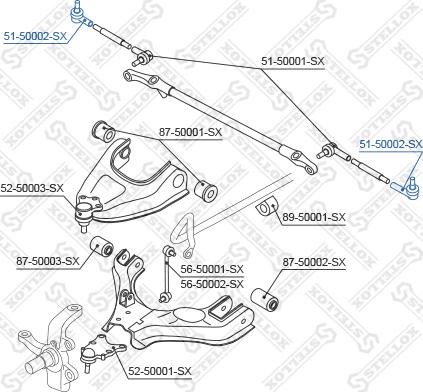 Stellox 51-50002-SX - Накрайник на напречна кормилна щанга vvparts.bg