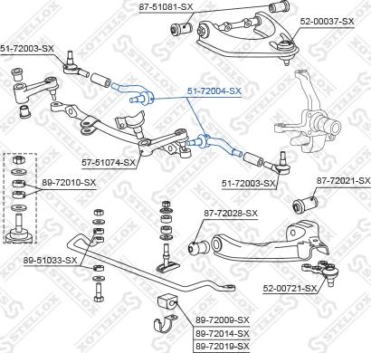 Stellox 51-72004-SX - Накрайник на напречна кормилна щанга vvparts.bg