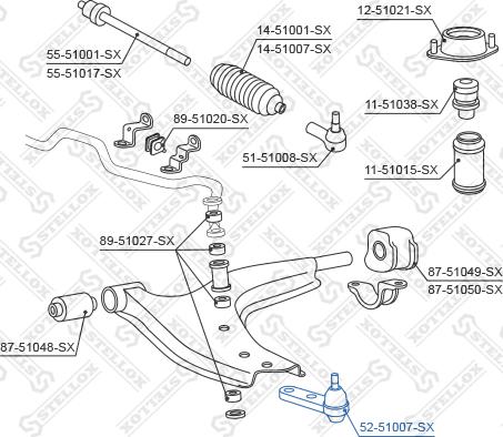 Stellox 52-51007-SX - Шарнири vvparts.bg