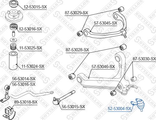 Stellox 52-53004-SX - Шарнири vvparts.bg