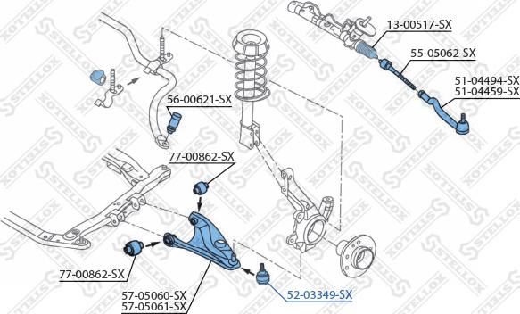 Stellox 52-03349-SX - Шарнири vvparts.bg