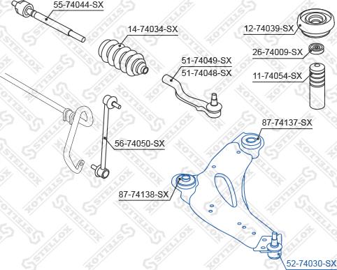 Stellox 52-74030-SX - Шарнири vvparts.bg