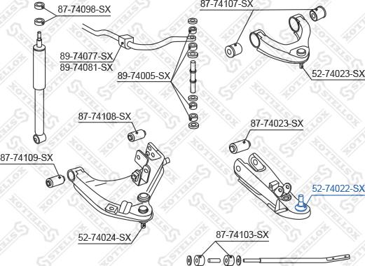 Stellox 52-74022-SX - Шарнири vvparts.bg