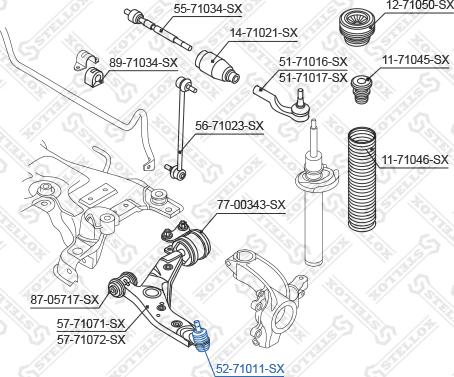 Stellox 52-71011-SX - Шарнири vvparts.bg