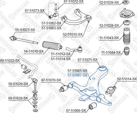 Stellox 57-51067-SX - Носач, окачване на колелата vvparts.bg