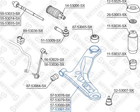 Stellox 57-53081-SX - Носач, окачване на колелата vvparts.bg