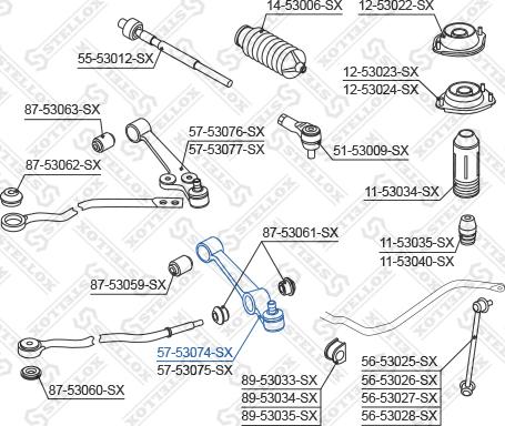 Stellox 57-53074-SX - Носач, окачване на колелата vvparts.bg