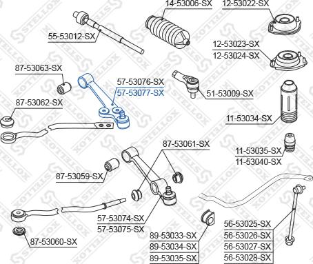 Stellox 57-53077-SX - Носач, окачване на колелата vvparts.bg