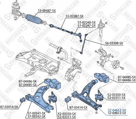 Stellox 57-04612-SX - Носач, окачване на колелата vvparts.bg