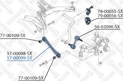 Stellox 57-00099-SX - Носач, окачване на колелата vvparts.bg