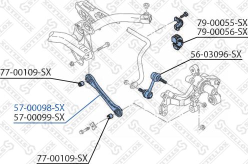 Stellox 57-00098-SX - Носач, окачване на колелата vvparts.bg