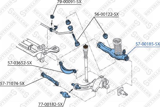 Stellox 57-00185-SX - Носач, окачване на колелата vvparts.bg