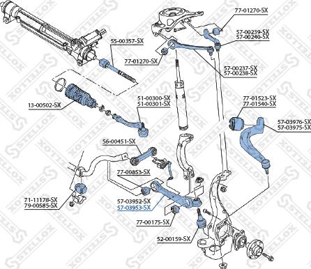 Stellox 57-03953-SX - Носач, окачване на колелата vvparts.bg