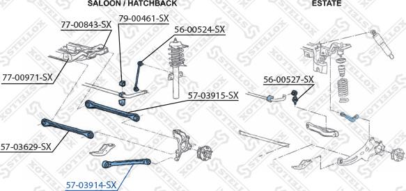 Stellox 57-03914-SX - Носач, окачване на колелата vvparts.bg