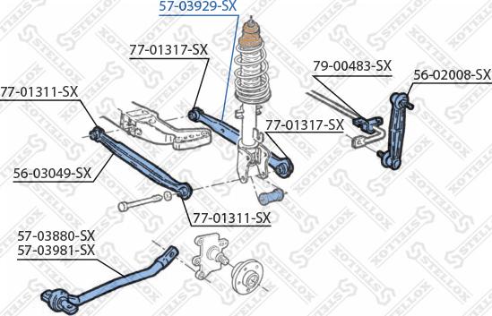 Stellox 57-03929-SX - Носач, окачване на колелата vvparts.bg