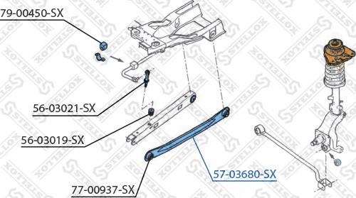 Stellox 57-03680-SX - Носач, окачване на колелата vvparts.bg