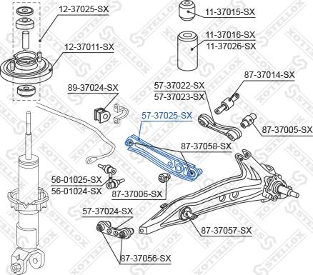 Stellox 57-37025-SX - Носач, окачване на колелата vvparts.bg