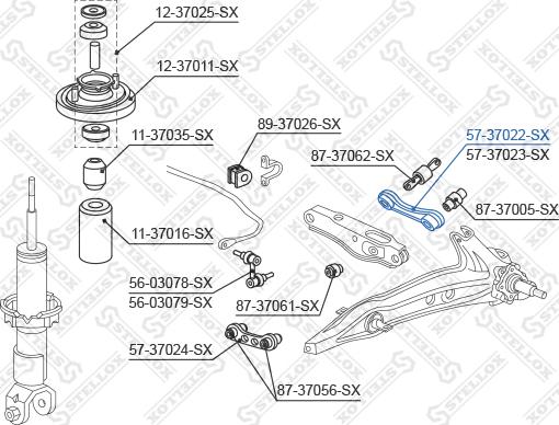 Stellox 57-37022-SX - Носач, окачване на колелата vvparts.bg