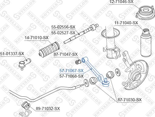 Stellox 57-71067-SX - Носач, окачване на колелата vvparts.bg