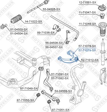 Stellox 57-71079-SX - Носач, окачване на колелата vvparts.bg