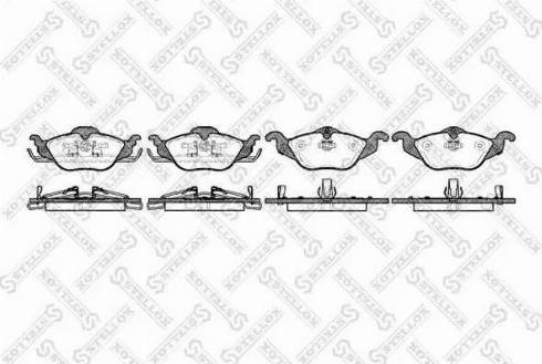 Stellox 695 002L-SX - Комплект спирачно феродо, дискови спирачки vvparts.bg