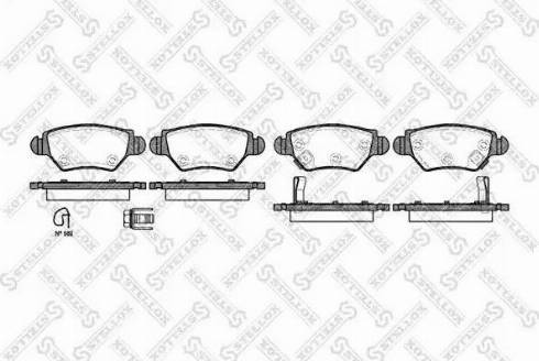 Stellox 696 022BL-SX - Комплект спирачно феродо, дискови спирачки vvparts.bg