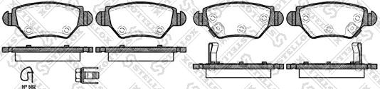 Stellox 696 022B-SX - Комплект спирачно феродо, дискови спирачки vvparts.bg