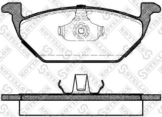 Stellox 644 000-SX - Комплект спирачно феродо, дискови спирачки vvparts.bg