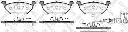 Stellox 644 021B-SX - Комплект спирачно феродо, дискови спирачки vvparts.bg