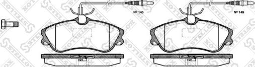 Stellox 645 004B-SX - Комплект спирачно феродо, дискови спирачки vvparts.bg