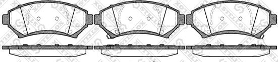 Stellox 652 002B-SX - Комплект спирачно феродо, дискови спирачки vvparts.bg