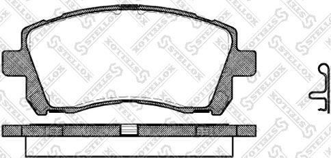 Stellox 666 002B-SX - Комплект спирачно феродо, дискови спирачки vvparts.bg