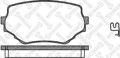 Stellox 605 002L-SX - Комплект спирачно феродо, дискови спирачки vvparts.bg