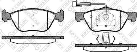 Stellox 600 002B-SX - Комплект спирачно феродо, дискови спирачки vvparts.bg