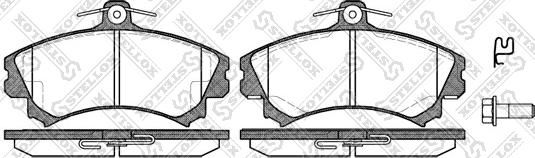 Stellox 601 002B-SX - Комплект спирачно феродо, дискови спирачки vvparts.bg