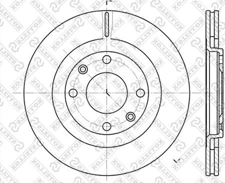 Stellox 6020-9915V-SX - Спирачен диск vvparts.bg