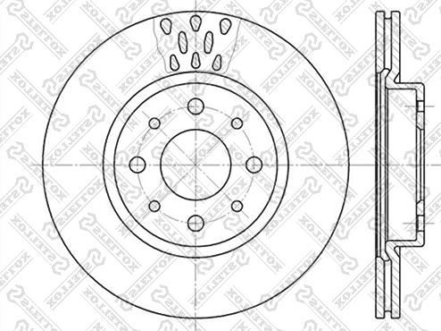 Stellox 6020-9921V-SX - Спирачен диск vvparts.bg