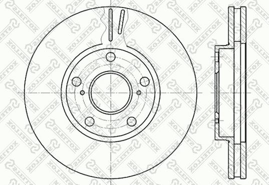 Stellox 6020-4549V-SX - Спирачен диск vvparts.bg