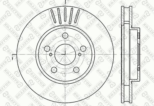 Stellox 6020-4544V-SX - Спирачен диск vvparts.bg