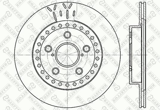 Stellox 6020-4562V-SX - Спирачен диск vvparts.bg