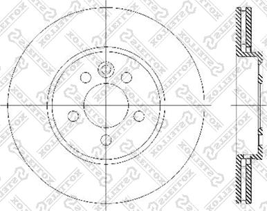 Stellox 6020-4013V-SX - Спирачен диск vvparts.bg