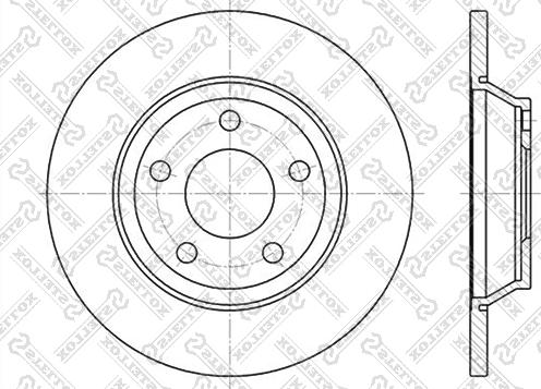 Stellox 6020-4745-SX - Спирачен диск vvparts.bg