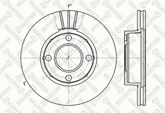 Stellox 6020-4738V-SX - Спирачен диск vvparts.bg