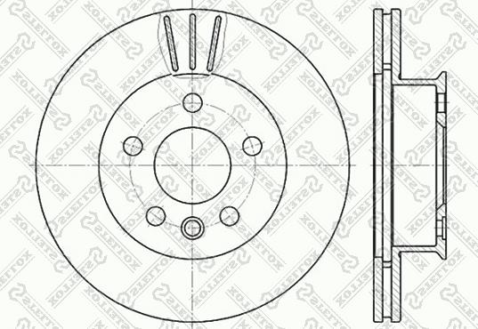 Stellox 6020-4733V-SX - Спирачен диск vvparts.bg