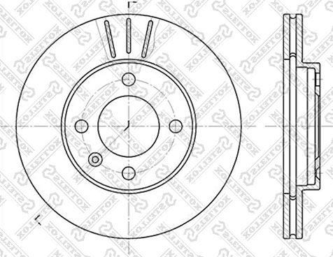 Stellox 6020-4724V-SX - Спирачен диск vvparts.bg