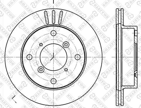 Stellox 6020-5205V-SX - Спирачен диск vvparts.bg