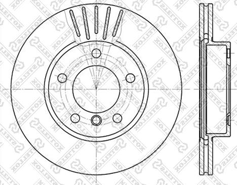 Stellox 6020-1521V-SX - Спирачен диск vvparts.bg