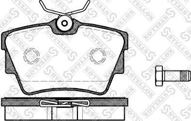 Stellox 602 010B-SX - Комплект спирачно феродо, дискови спирачки vvparts.bg